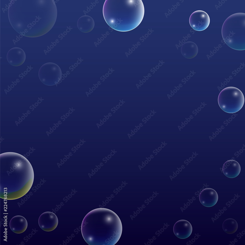 ubble with Hologram Reflection. Set of Realistic Water or Soap Bubbles for Your Design. ubble with Hologram Reflection. Set of Realistic Water or Soap Bubbles for Your Design.