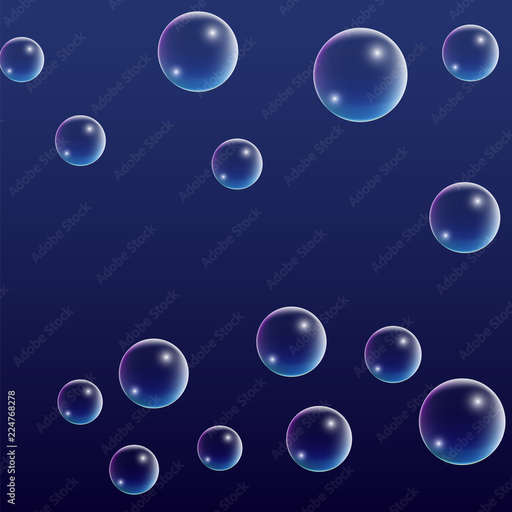 ubble with Hologram Reflection. Set of Realistic Water or Soap Bubbles for Your Design. ubble with Hologram Reflection. Set of Realistic Water or Soap Bubbles for Your Design.