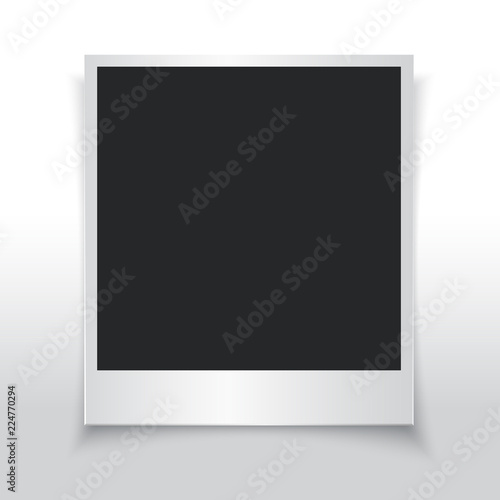 Retro photo frame. Vector illustration