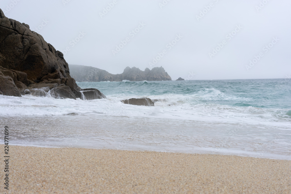 Sea view with rocks and sand