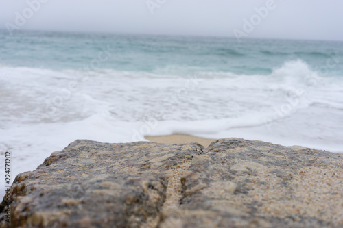 Sea view with rocks and sand