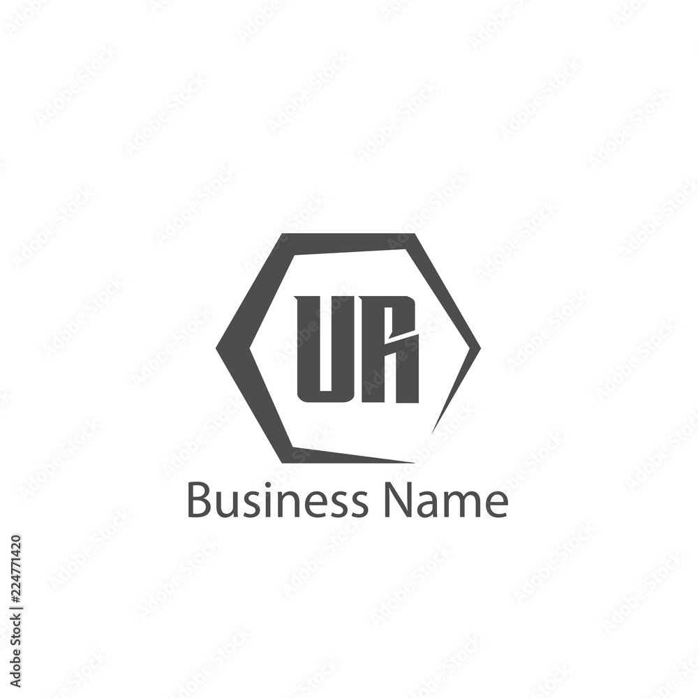 Initial Letter UR Logo Template Design