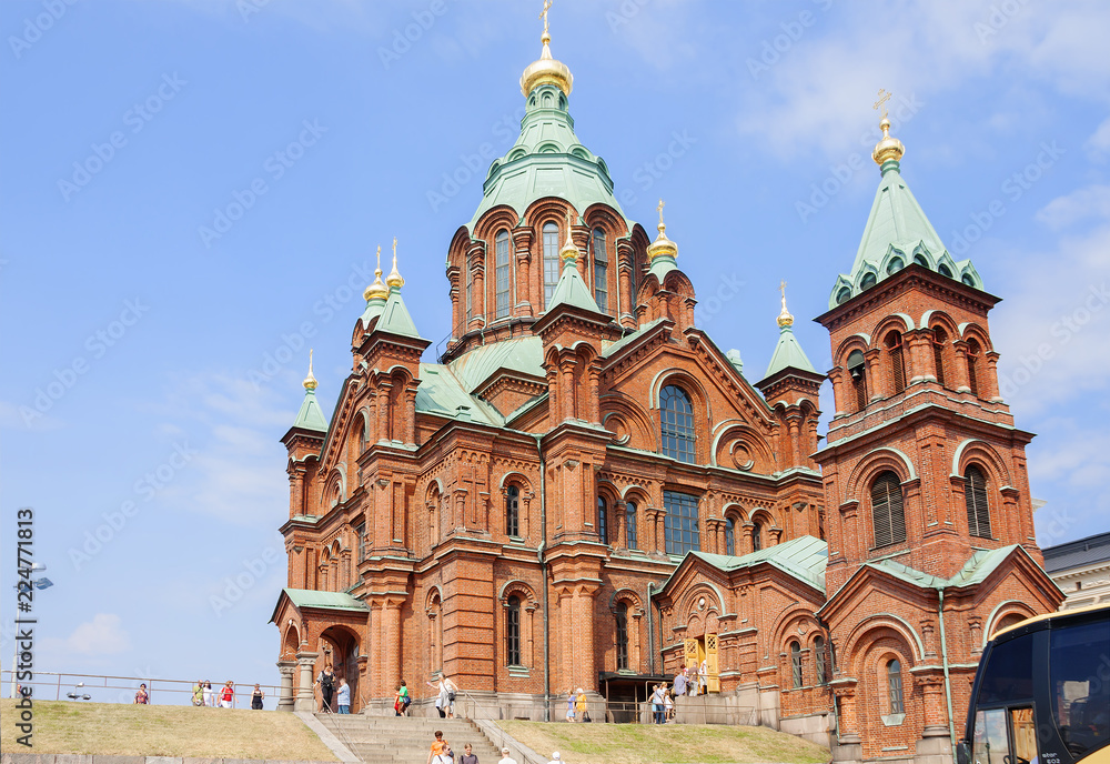 Helsinki, Finland, Cathedral. Cathedral of the Finnish Orthodox Church. 