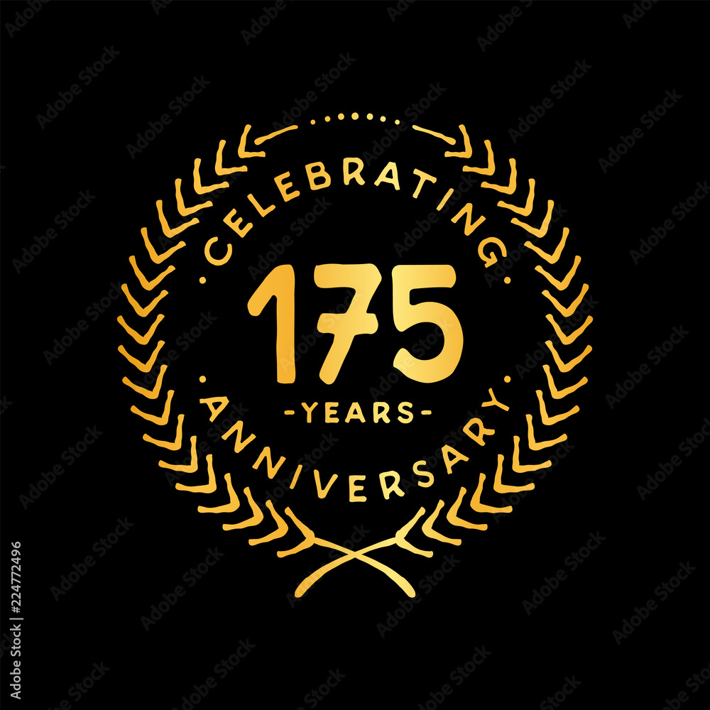 175 years design template. 175th vector and illustration 175 years design template. 175th vector and illustration