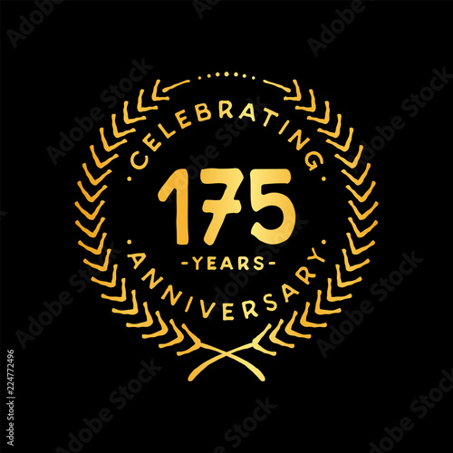 175 years design template. 175th vector and illustration