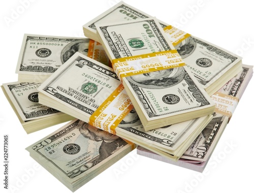 Wads of Money - Isolated © BillionPhotos.com