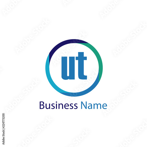 Initial Letter UT Logo Template Design