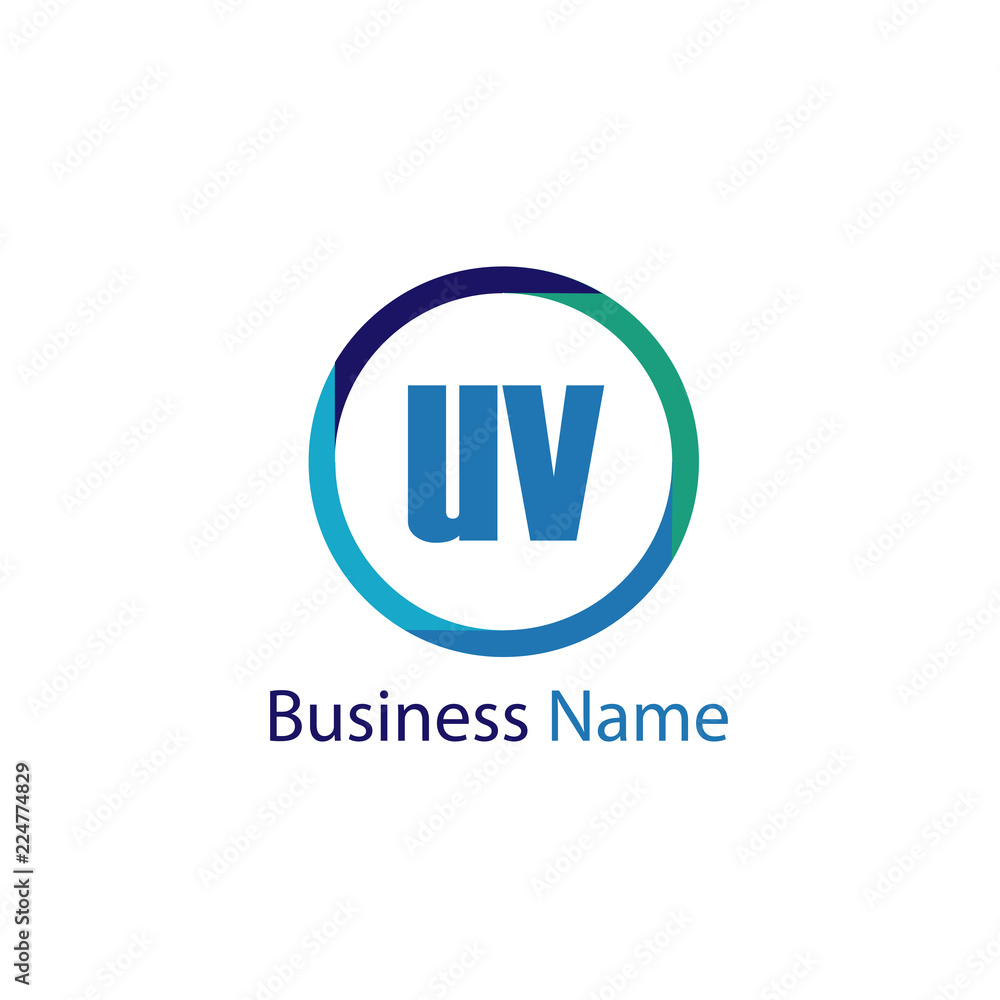 Initial Letter UV Logo Template Design Initial Letter UV Logo Template Design