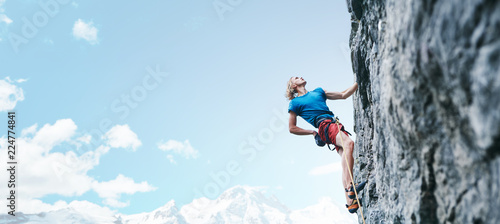 Fotografiet rock climbing