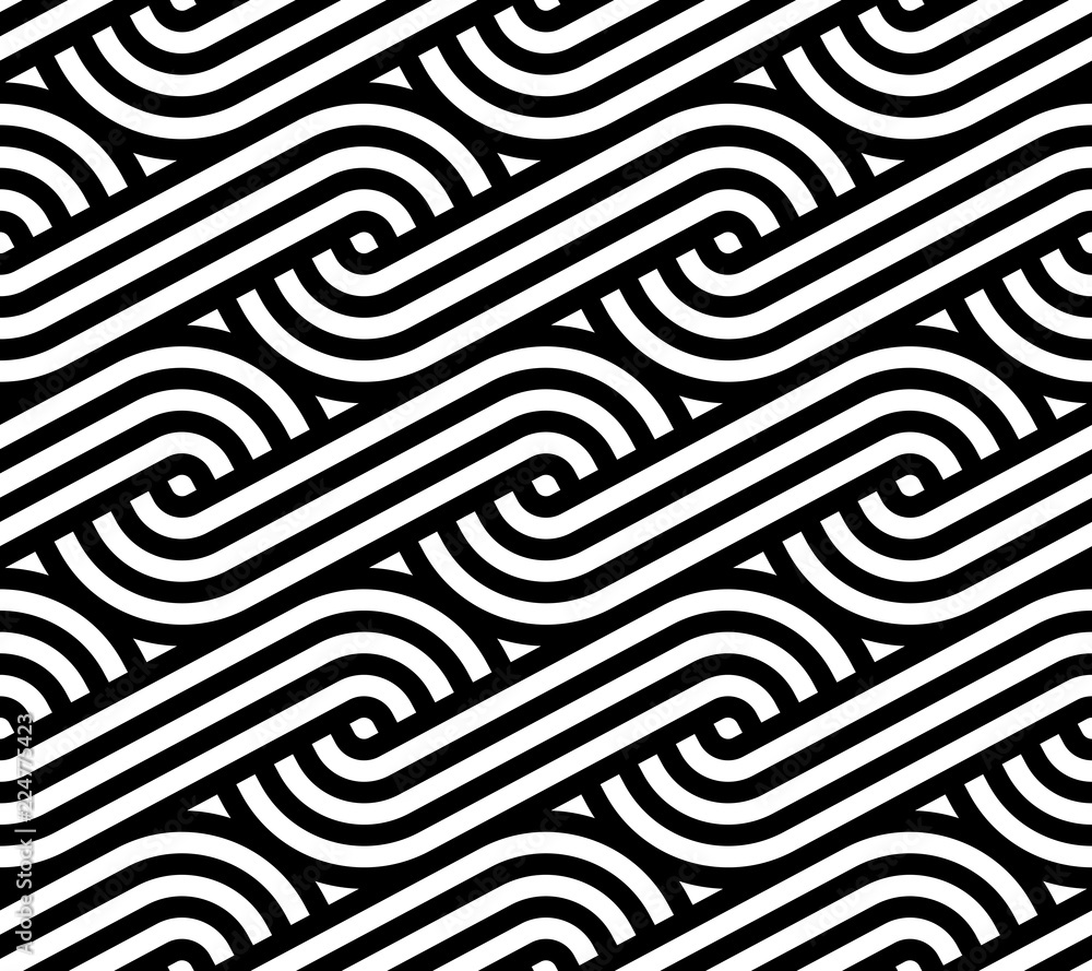 Vector geometric pattern. Seamless braided linear pattern. Vector geometric pattern. Seamless braided linear pattern.