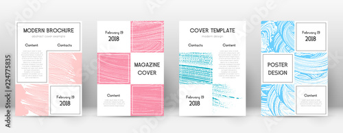 Cover page design template. Business brochure layout. Bewitching trendy abstract cover page. Pink an