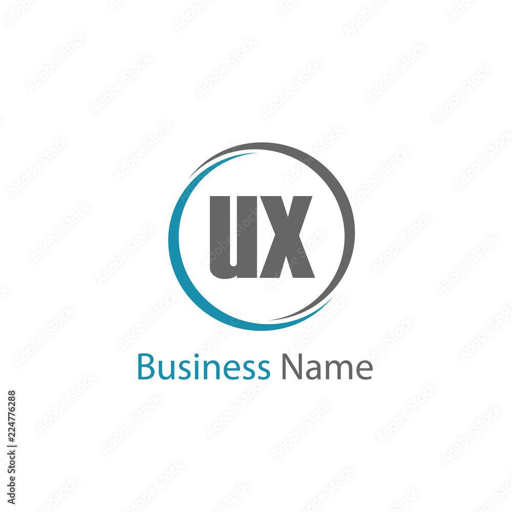 Initial Letter UX Logo Template Design