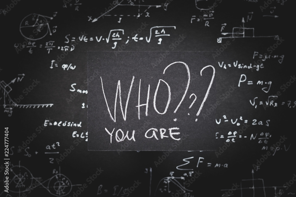 Fototapeta premium who you are. personality growth and vocation purpose or identity determination.