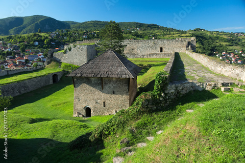 Jajačka tvrđava (fortress) located at the top of the hill in Jajce, Bosnia and Herzegovina. photo