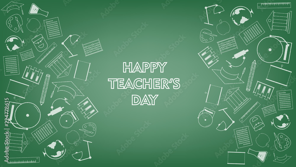 teacher's day vector drawing design illustration teacher's day vector drawing design illustration