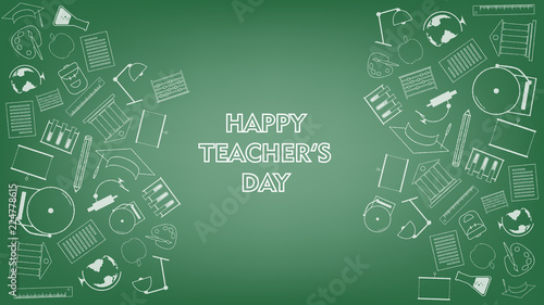 teacher's day vector drawing design illustration