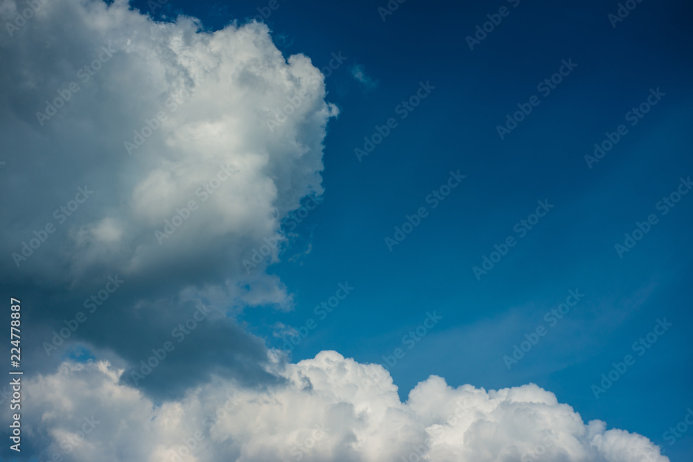 Blue sky with white clouds bright Sunny day Blue sky with white clouds bright Sunny day