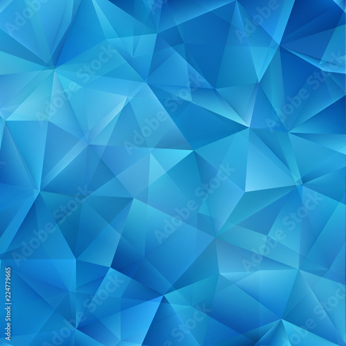 Blue Polygonal Mosaic Background, Creative Design Templates