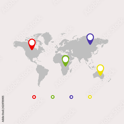 World map, icon