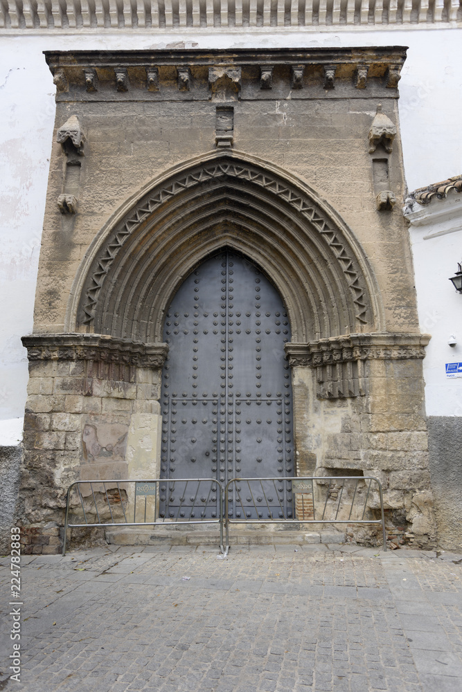 view of the Omnium Sanctorum medieval church in Seville, Andalucia, Spain.