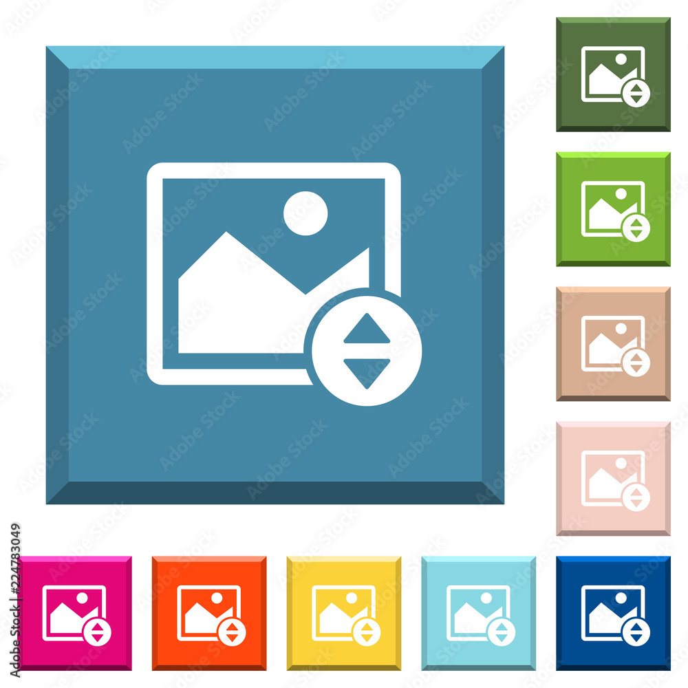 Vertically move image white icons on edged square buttons Vertically move image white icons on edged square buttons