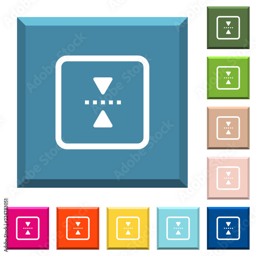 mirror object around horizontal axis white icons on edged square buttons