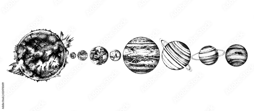 Obraz premium Solar system illustration