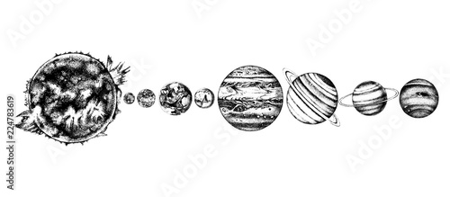 Solar system illustration