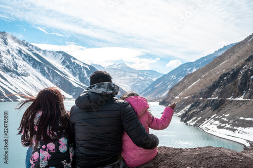 Fotografia Family View Landscape Embalse Del Yeso Chile Cajon Del Maipo