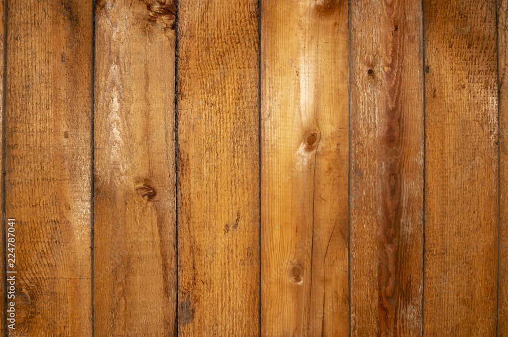 Fototapeta premium Деревянный потолок из досок.