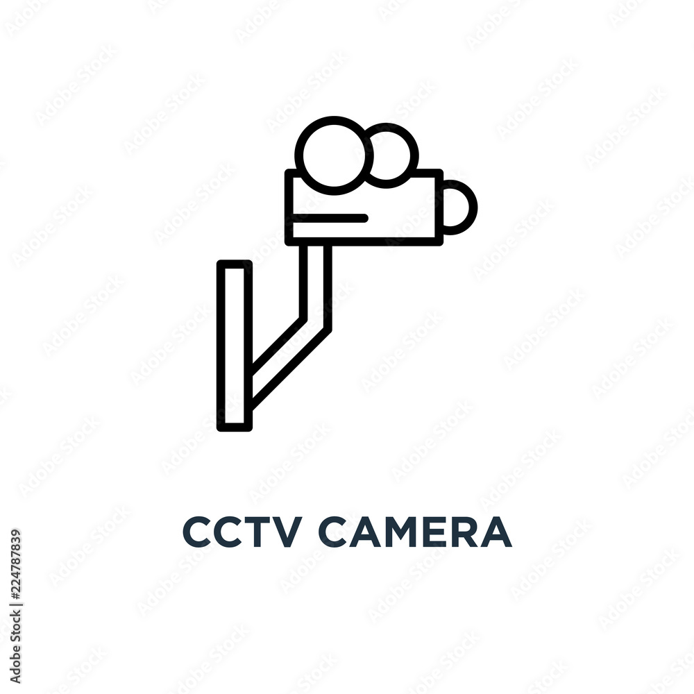 Cctv camera icon. Linear Simple element illustration. Cctv camer Cctv camera icon. Linear Simple element illustration. Cctv camer