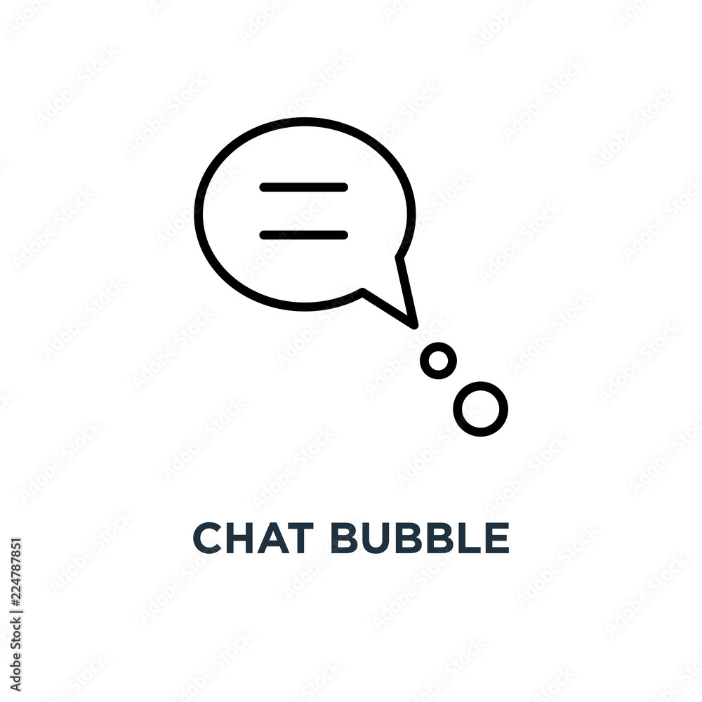 Chat bubble icon. Linear simple element illustration. Message co Chat bubble icon. Linear simple element illustration. Message co