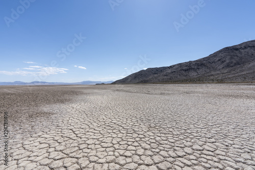 Dry desert lake at the end ...