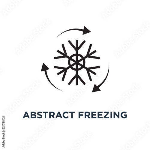 Abstract freezing icon. Simple element illustration. Abstract fr photo