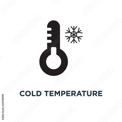 Cold temperature icon. Simple element illustration. Cold tempera photo