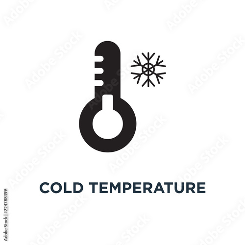 Cold temperature icon. Simple element illustration. Cold tempera