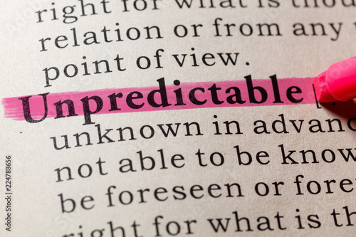 definition of unpredictable