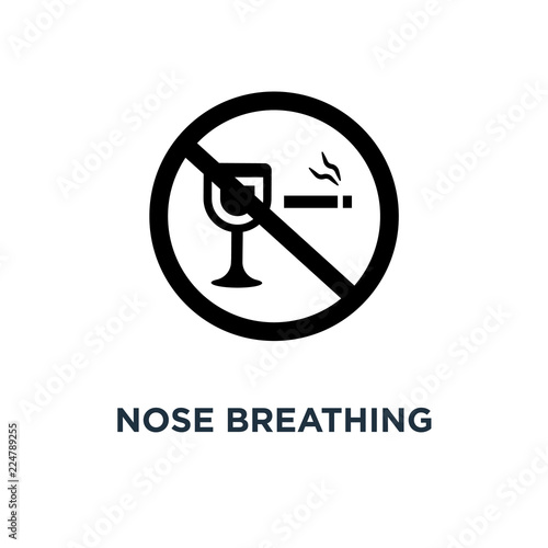 Nose breathing icon. Simple element illustration. Nose breathing