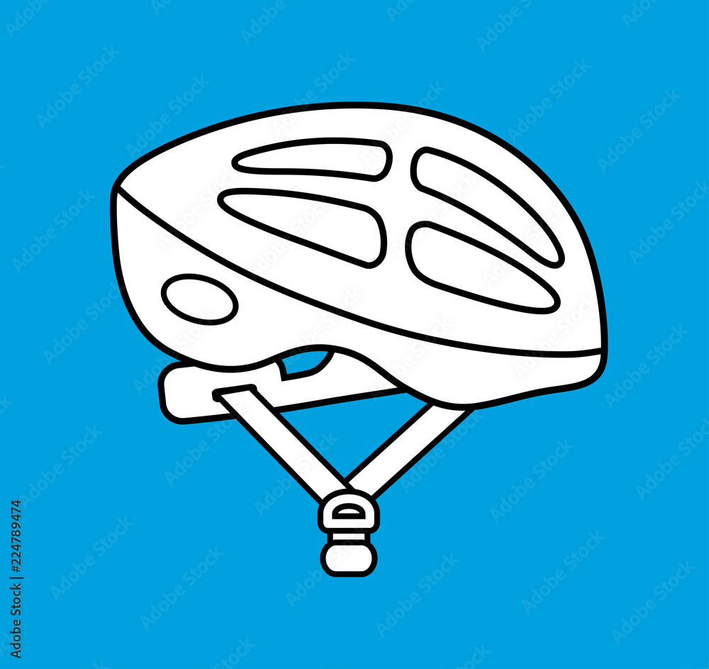 Fototapeta premium Bicycle helmet icon.