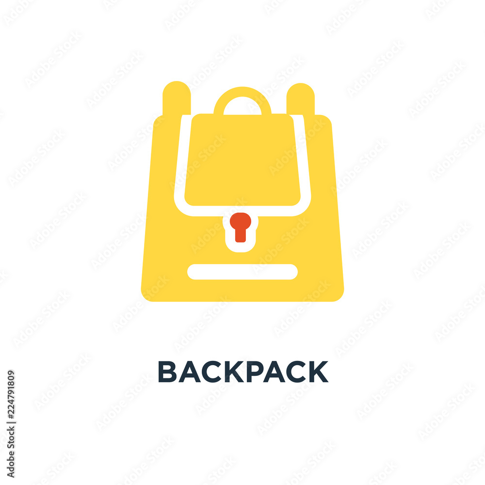 backpack icon. school concept symbol design, travel vector illus backpack icon. school concept symbol design, travel vector illus
