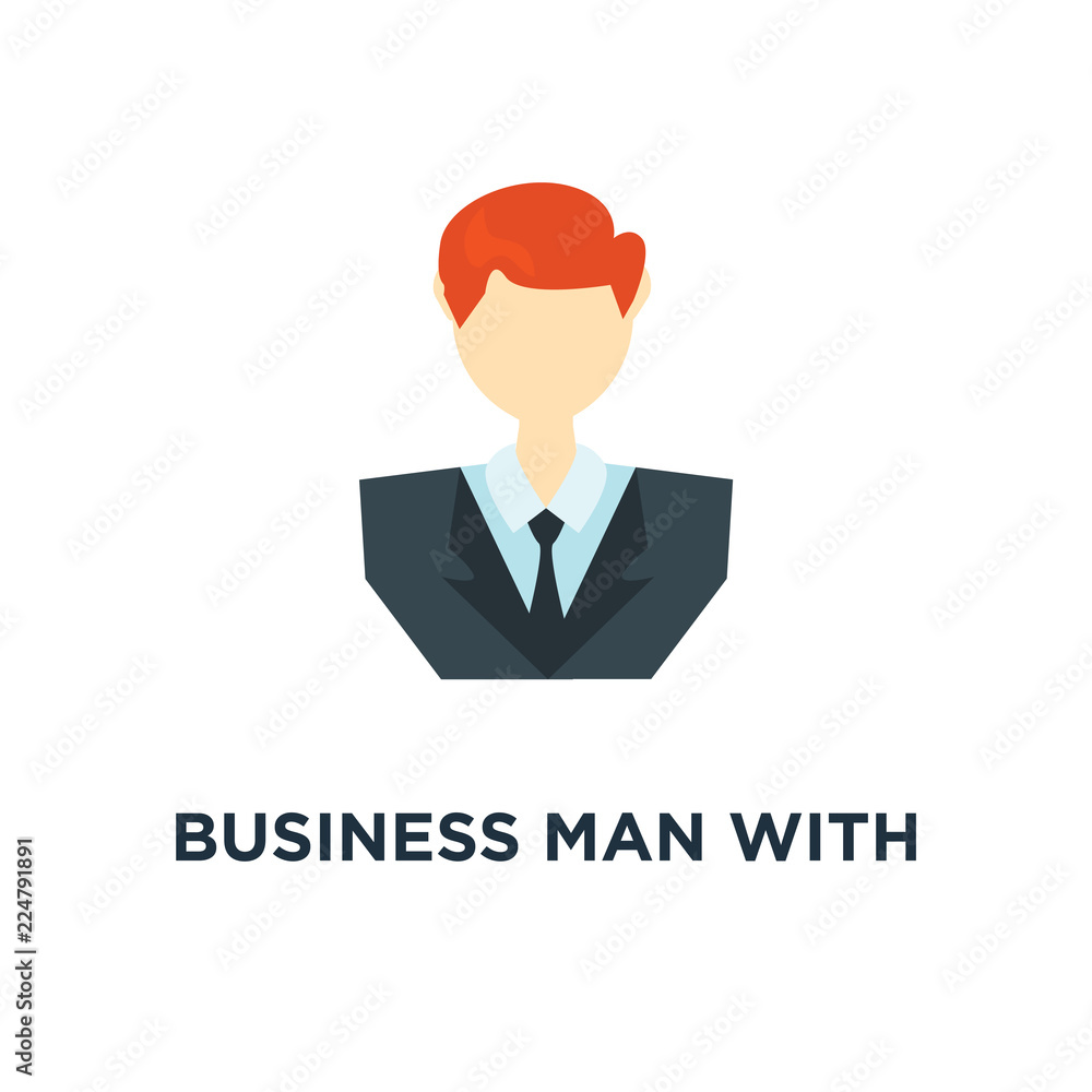 business man with gear icon. business man with gear concept symbol design, vector illustration