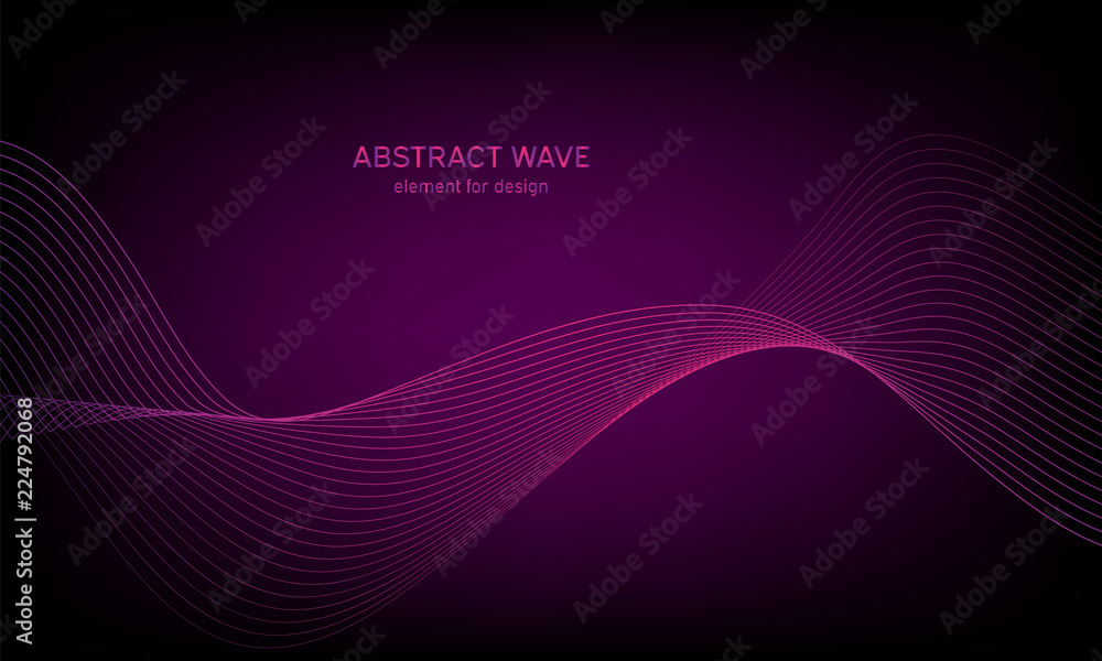 Abstract wave element for design. Digital frequency track equalizer. Stylized line art background. Colorful shiny wave with lines created using blend tool. Curved wavy line, smooth stripe. Vector. Abstract wave element for design. Digital frequency track equalizer. Stylized line art background. Colorful shiny wave with lines created using blend tool. Curved wavy line, smooth stripe. Vector.