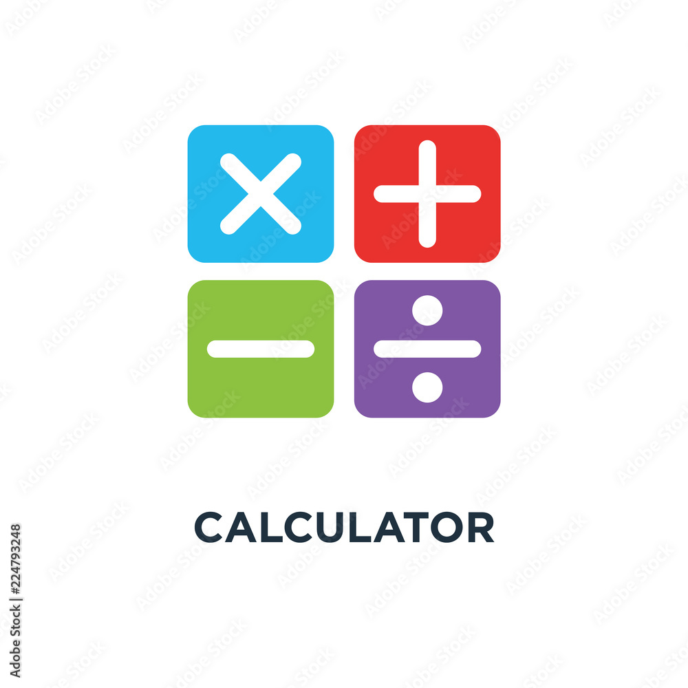 Obraz premium calculator icon. mathematics sign, calculator concept symbol des