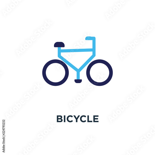 bicycle icon. ride cycle, exercise sign concept symbol design, v