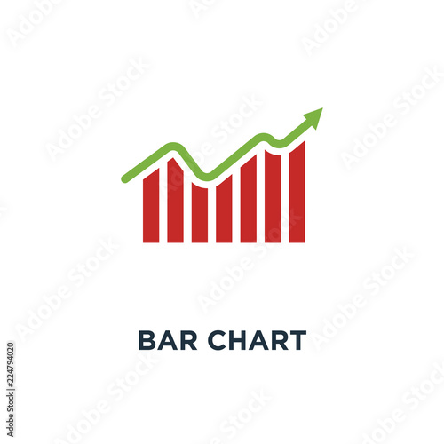 bar chart icon. business graph. data growth diagram concept symb