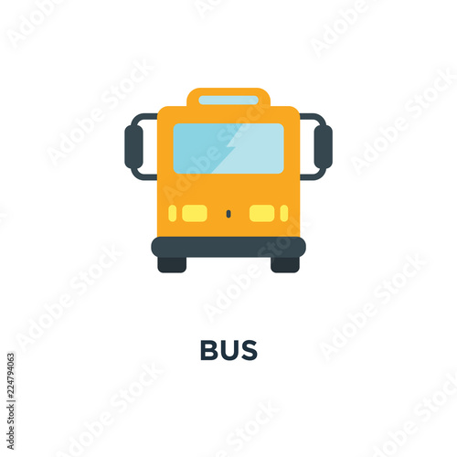 bus icon. shuttle bus, travel concept symbol design, vector illu