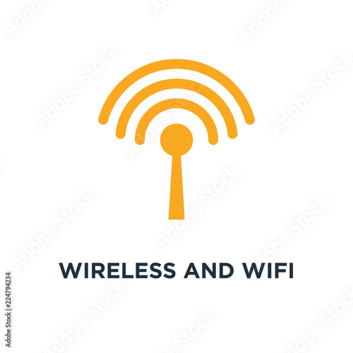 wireless and wifi icons icon. wireless network concept symbol de