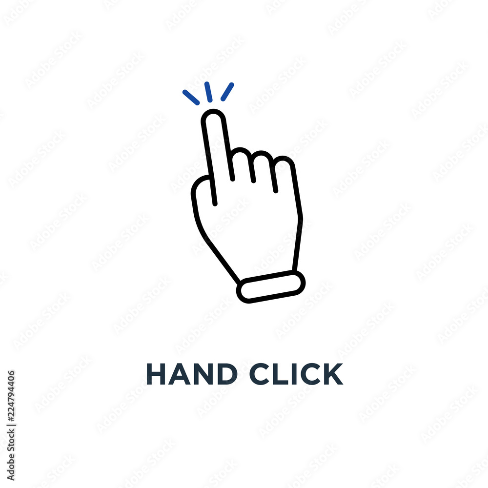 Fototapeta premium hand click icon. linear concept symbol design, vector illustration
