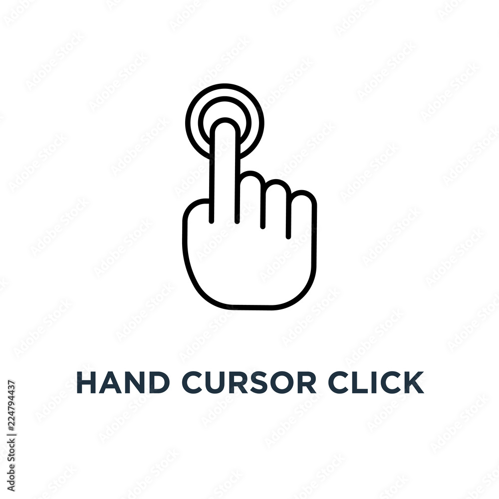 hand cursor click icon. hand cursor click concept symbol design, hand cursor click icon. hand cursor click concept symbol design,