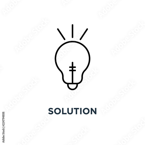 solution icon. lamp concept symbol design, idea vector illustrat